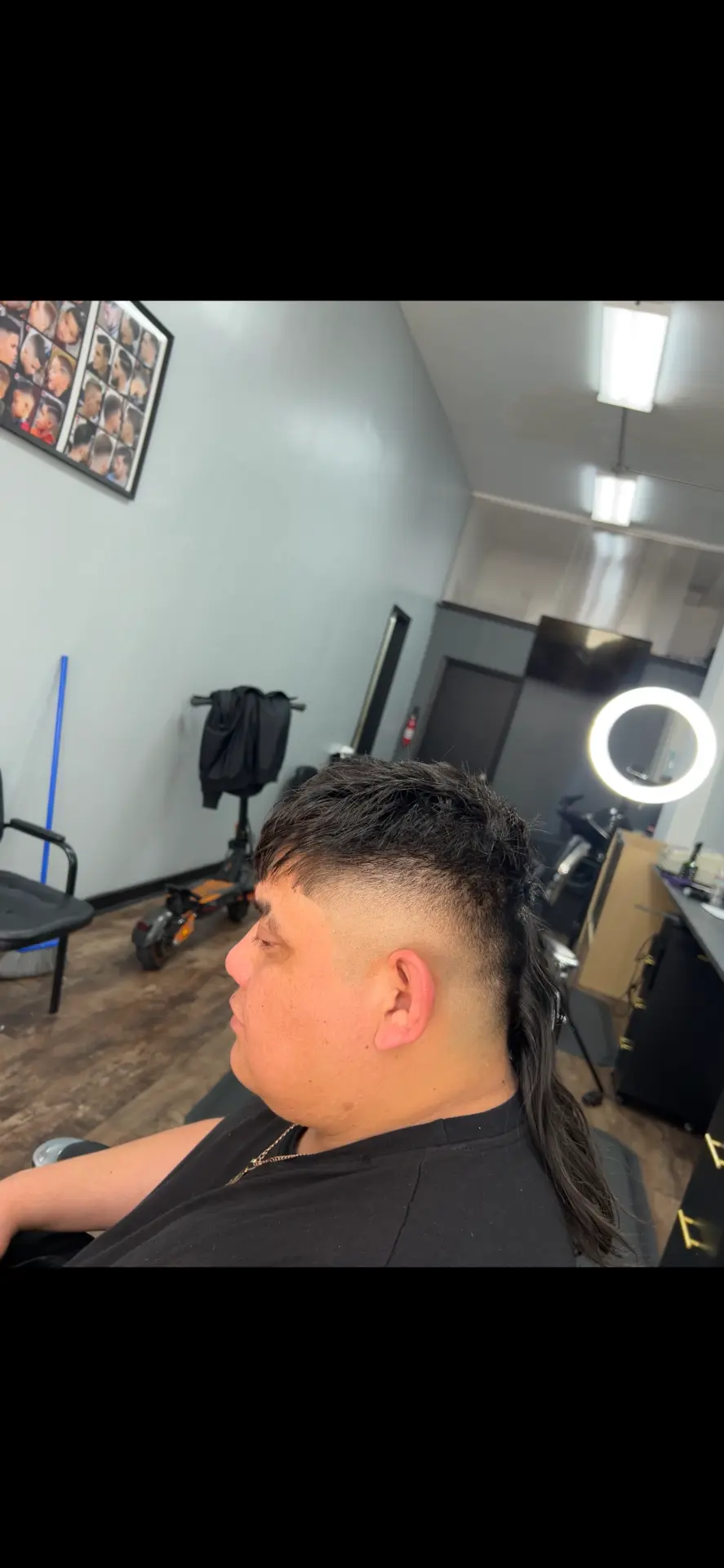 Mohawk fade haircut at the 441 O'Farrell St barbershop