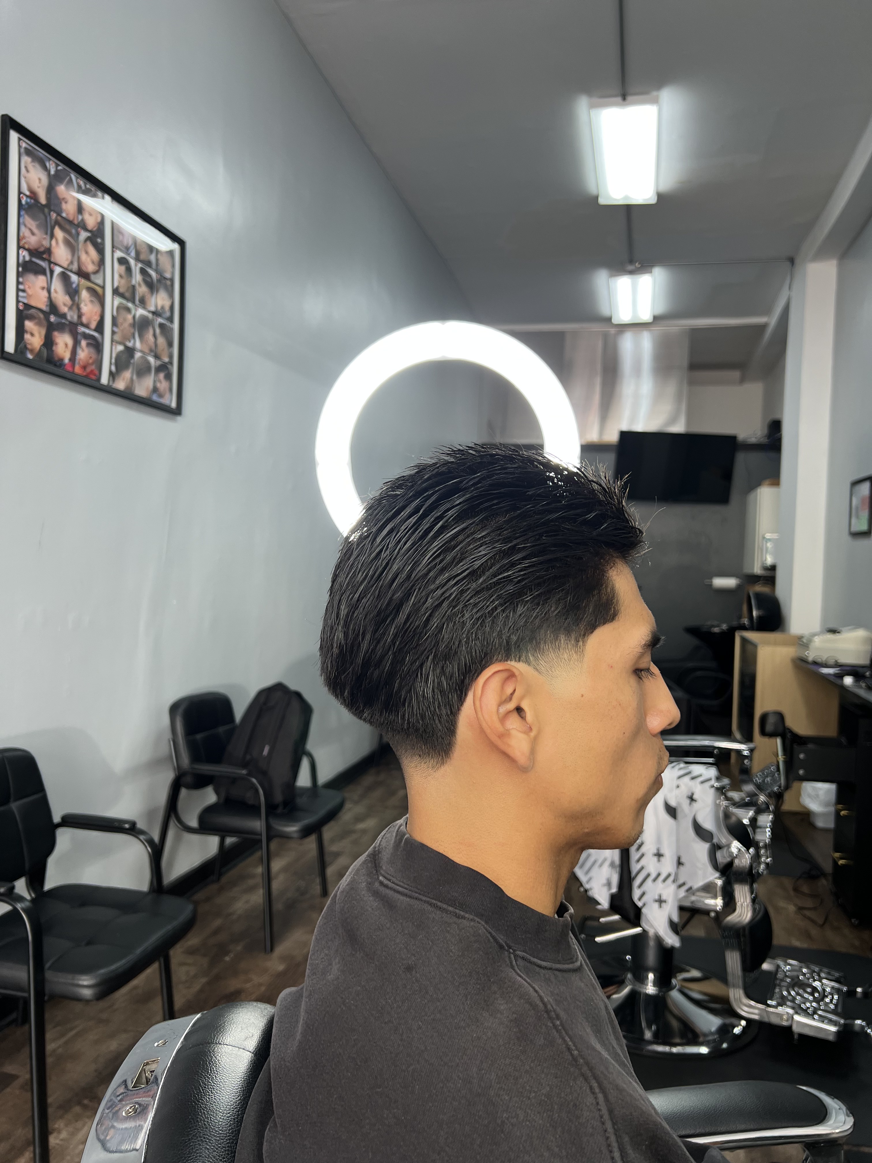 Classic men's haircut at the 441 O'Farrell St barbershop